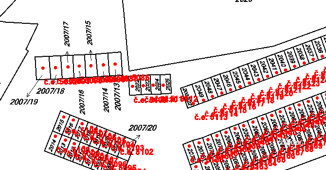 Kadaň 5112 na parcele st. 2025 v KÚ Kadaň, Katastrální mapa