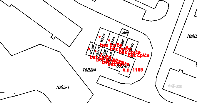 Třebíč 42586909 na parcele st. 5524/7 v KÚ Třebíč, Katastrální mapa