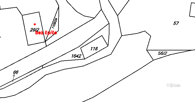 Vidochov 43205909 na parcele st. 118 v KÚ Stupná, Katastrální mapa