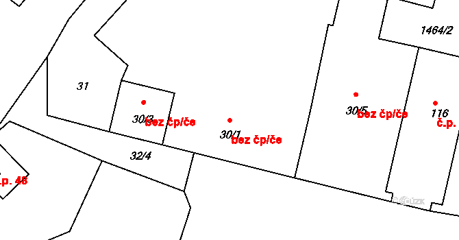 Brzkov 49107909 na parcele st. 30/1 v KÚ Brzkov, Katastrální mapa