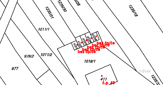 Mistřice 50084909 na parcele st. 412/2 v KÚ Mistřice I, Katastrální mapa