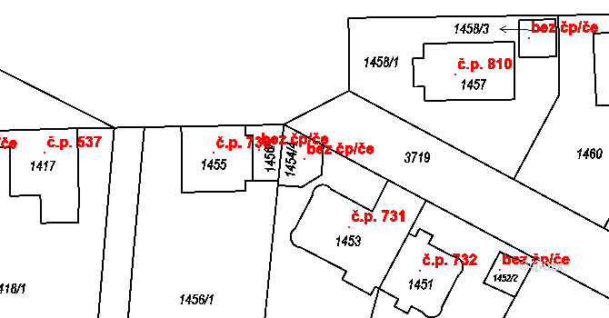 Praha 103795910 na parcele st. 1454/4 v KÚ Břevnov, Katastrální mapa