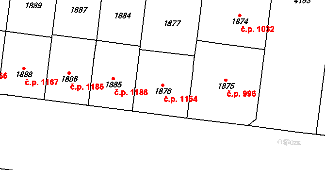 Vinohrady 1164, Praha na parcele st. 1876 v KÚ Vinohrady, Katastrální mapa