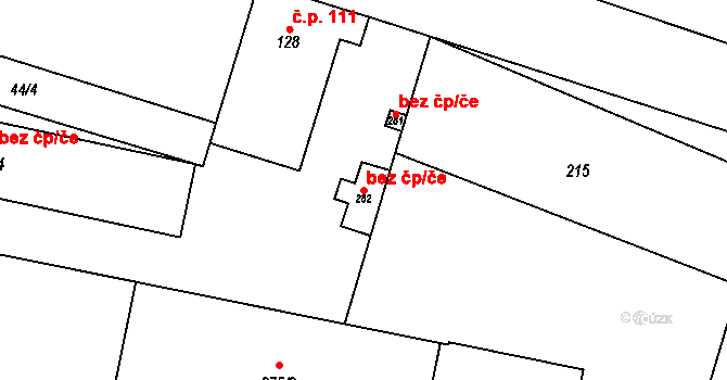 Hospozín 39320910 na parcele st. 282 v KÚ Hospozín, Katastrální mapa