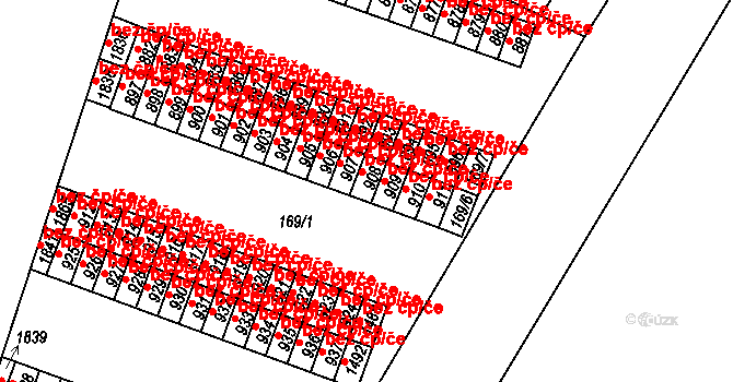 Horažďovice 44712910 na parcele st. 908 v KÚ Horažďovice, Katastrální mapa
