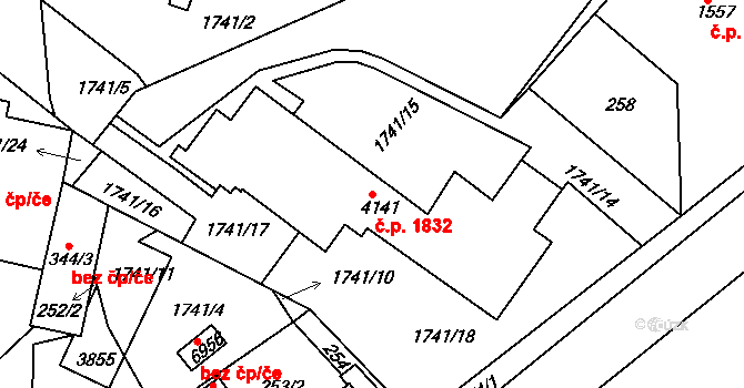 Havlíčkův Brod 1832 na parcele st. 4141 v KÚ Havlíčkův Brod, Katastrální mapa