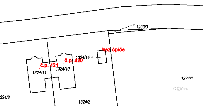 Jince 101749911 na parcele st. 1324/14 v KÚ Jince, Katastrální mapa