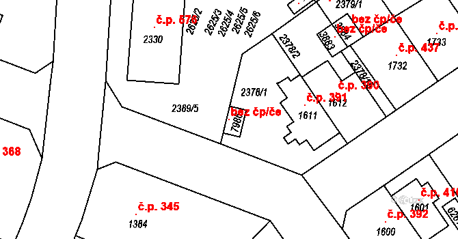 Chrudim 146928911 na parcele st. 7986 v KÚ Chrudim, Katastrální mapa