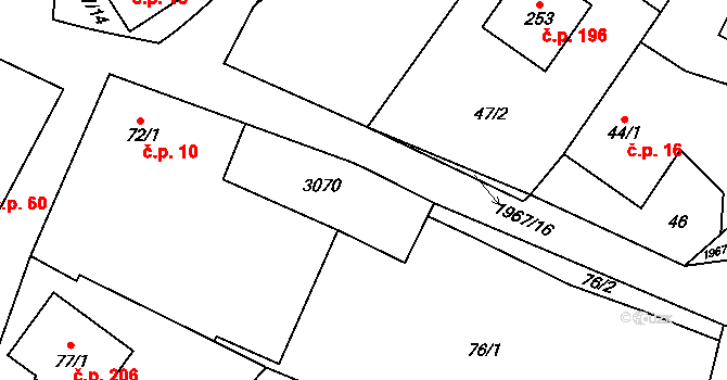 Kunovice 111 na parcele st. 72/2 v KÚ Kunovice, Katastrální mapa
