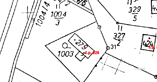 Jeřmanice 226 na parcele st. 279 v KÚ Jeřmanice, Katastrální mapa