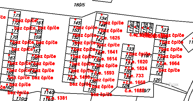 Děčín XXXII-Boletice nad Labem 1614, Děčín na parcele st. 140 v KÚ Boletice nad Labem, Katastrální mapa