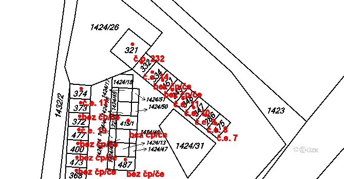 Radostín nad Oslavou 11 na parcele st. 349 v KÚ Radostín nad Oslavou, Katastrální mapa