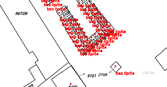 Chrudim 38052911 na parcele st. 3124 v KÚ Chrudim, Katastrální mapa