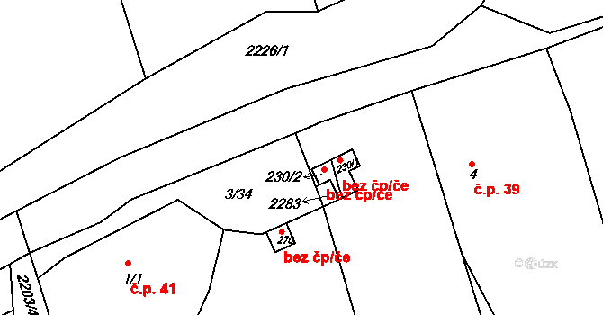 Rokytnice 38877911 na parcele st. 230/2 v KÚ Rokytnice u Slavičína, Katastrální mapa