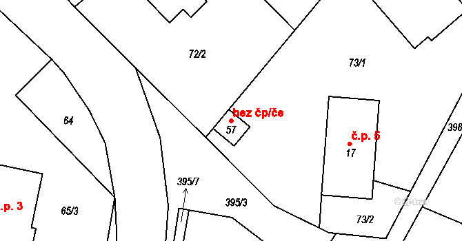 Všestary 40311911 na parcele st. 57 v KÚ Všestary, Katastrální mapa