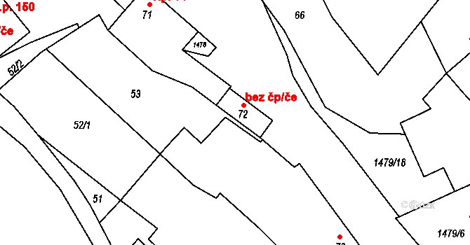 Štítná nad Vláří-Popov 41561911 na parcele st. 72 v KÚ Popov nad Vláří, Katastrální mapa