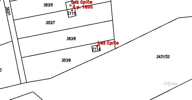 Lipník nad Bečvou 43829911 na parcele st. 2114 v KÚ Lipník nad Bečvou, Katastrální mapa