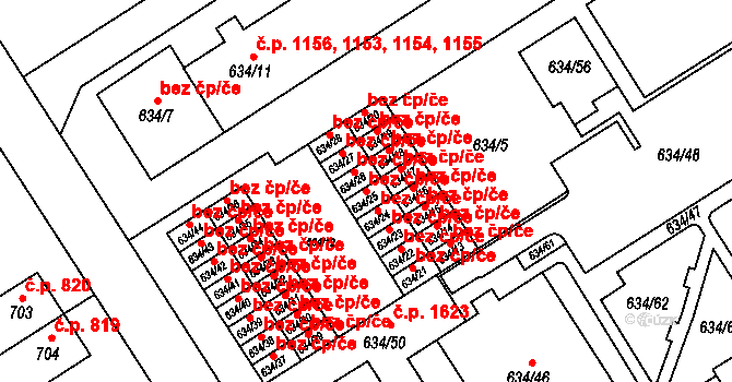 Rychnov nad Kněžnou 44260911 na parcele st. 634/25 v KÚ Rychnov nad Kněžnou, Katastrální mapa