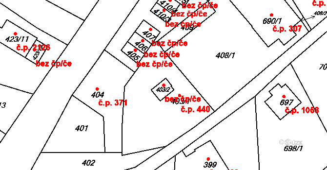 Sokolov 44402911 na parcele st. 403/2 v KÚ Sokolov, Katastrální mapa