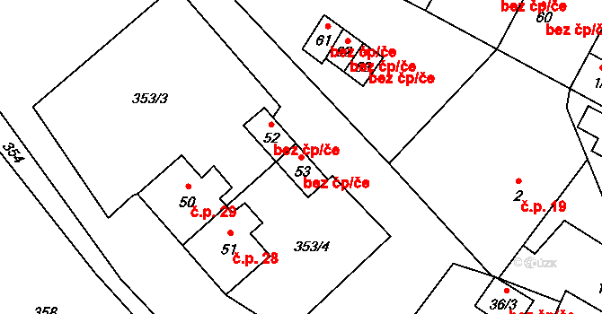 Pšov 45840911 na parcele st. 53 v KÚ Kobylé, Katastrální mapa