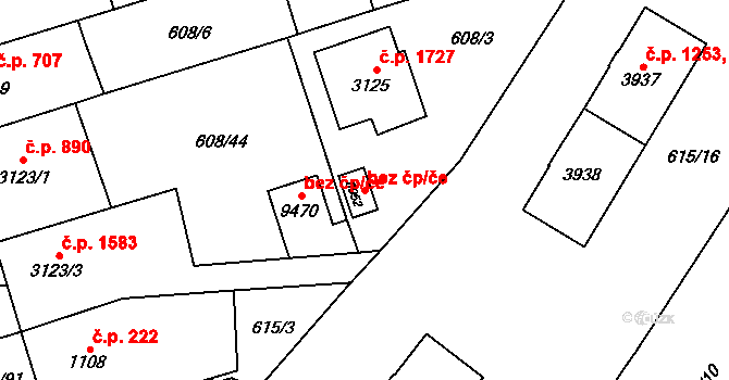 Pardubice 46728911 na parcele st. 8052 v KÚ Pardubice, Katastrální mapa