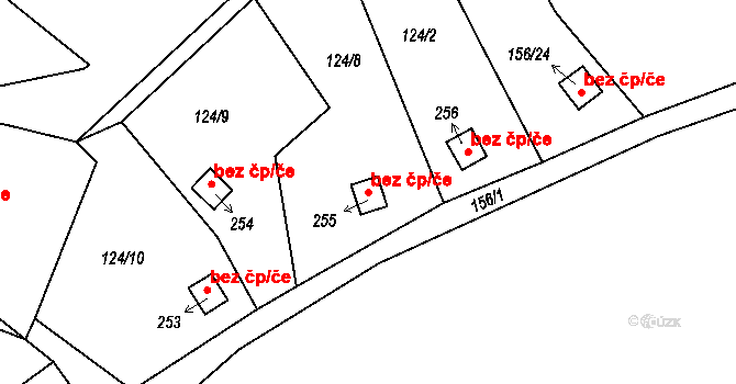 Liberec 47295911 na parcele st. 255 v KÚ Radčice u Krásné Studánky, Katastrální mapa