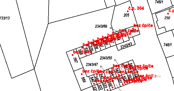 Křepice 48487911 na parcele st. 534 v KÚ Křepice u Hustopečí, Katastrální mapa