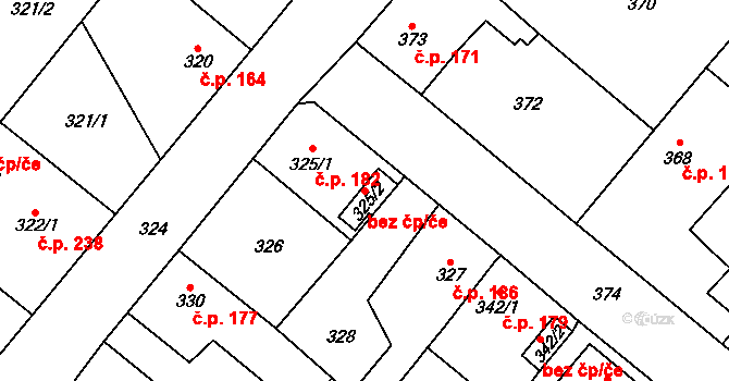 Kozolupy 48733911 na parcele st. 325/2 v KÚ Kozolupy u Plzně, Katastrální mapa