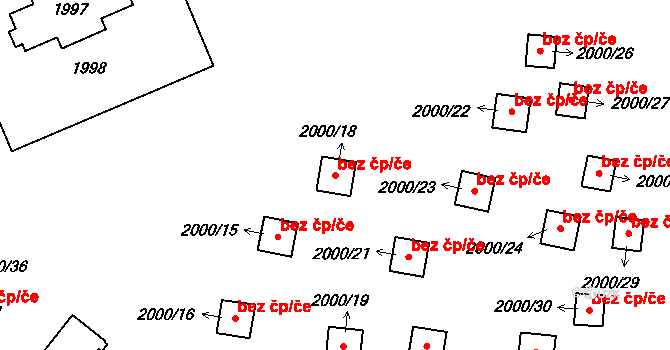 Plzeň 49025911 na parcele st. 2000/18 v KÚ Bolevec, Katastrální mapa