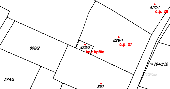 Krmelín 49074911 na parcele st. 829/2 v KÚ Krmelín, Katastrální mapa