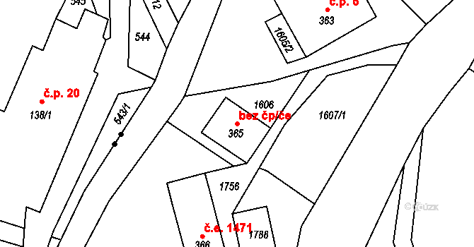 Janov nad Nisou 49581911 na parcele st. 365 v KÚ Loučná nad Nisou, Katastrální mapa