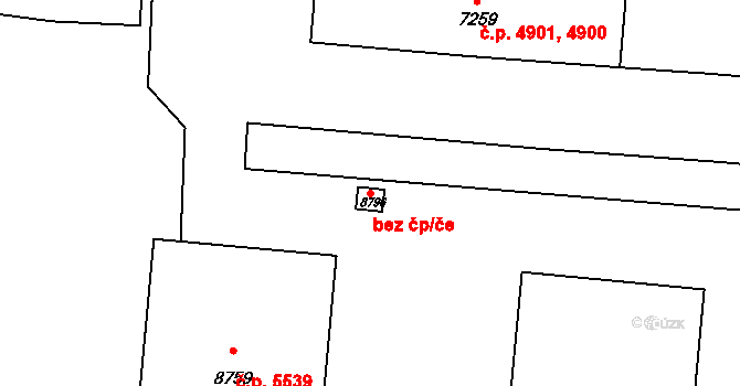 Zlín 49830911 na parcele st. 8796 v KÚ Zlín, Katastrální mapa