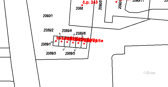 Rájec-Jestřebí 50251911 na parcele st. 2089/6 v KÚ Rájec nad Svitavou, Katastrální mapa