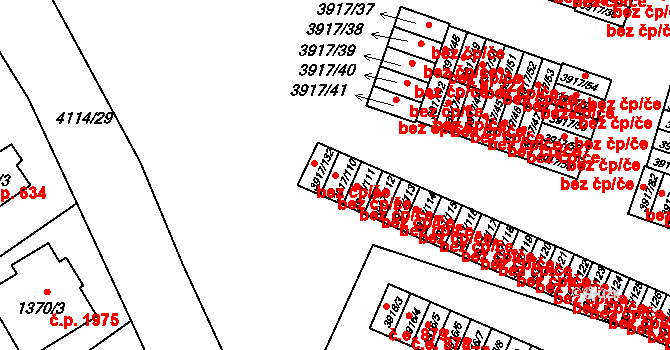 Roudnice nad Labem 50294911 na parcele st. 3917/110 v KÚ Roudnice nad Labem, Katastrální mapa