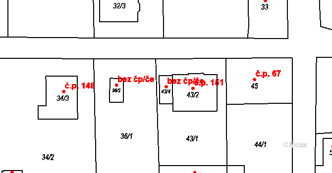 Bukovany 80395911 na parcele st. 43/4 v KÚ Bukovany u Sokolova, Katastrální mapa