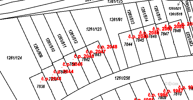 Beroun-Město 2048, Beroun na parcele st. 7843 v KÚ Beroun, Katastrální mapa