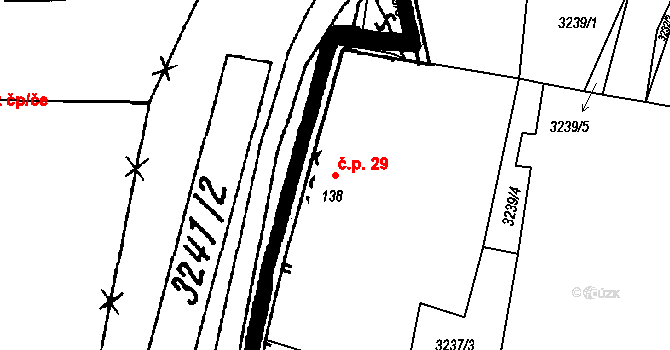 Třitim 29, Žimutice na parcele st. 138 v KÚ Třitim, Katastrální mapa