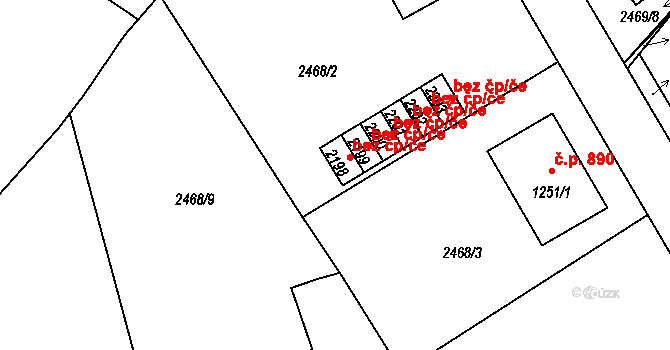Ledeč nad Sázavou 39866912 na parcele st. 2198 v KÚ Ledeč nad Sázavou, Katastrální mapa