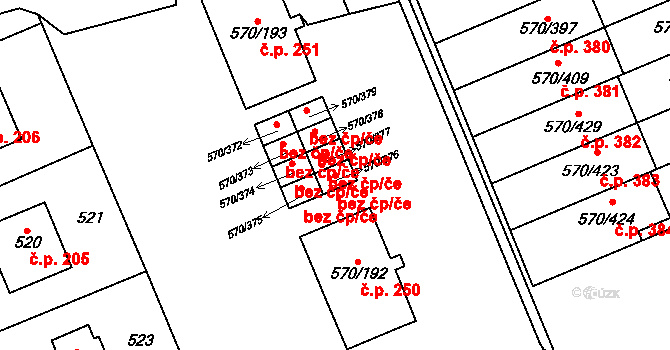 Žďár nad Sázavou 41734912 na parcele st. 570/376 v KÚ Zámek Žďár, Katastrální mapa