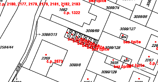 Břeclav 42521912 na parcele st. 5743 v KÚ Břeclav, Katastrální mapa