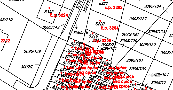 Břeclav 42544912 na parcele st. 5815 v KÚ Břeclav, Katastrální mapa