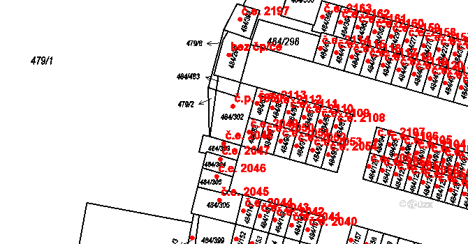 Havířov 44598912 na parcele st. 484/302 v KÚ Bludovice, Katastrální mapa