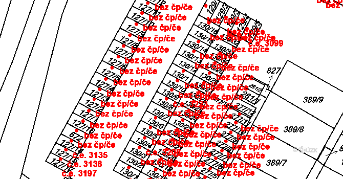 Čepirohy 3223, Most na parcele st. 130/9 v KÚ Čepirohy, Katastrální mapa