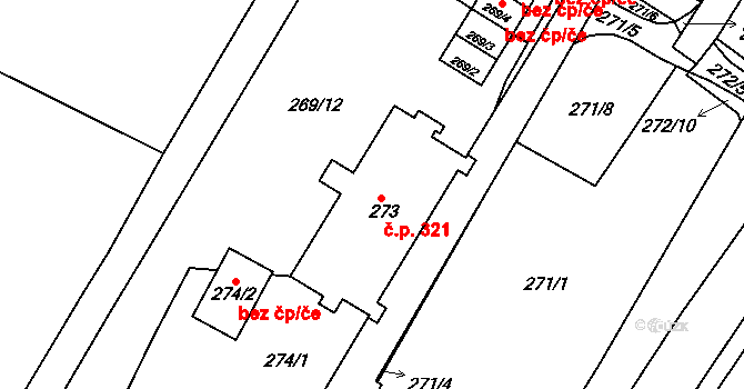 Svatobořice 321, Svatobořice-Mistřín na parcele st. 273 v KÚ Svatobořice, Katastrální mapa