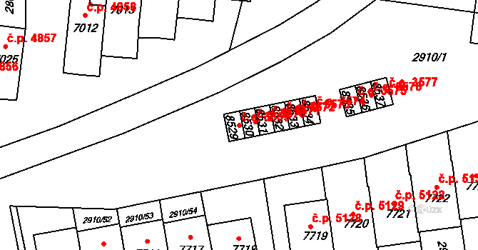 Zlín 3569 na parcele st. 8529 v KÚ Zlín, Katastrální mapa