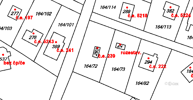 Doubravčice 5239, Katastrální mapa