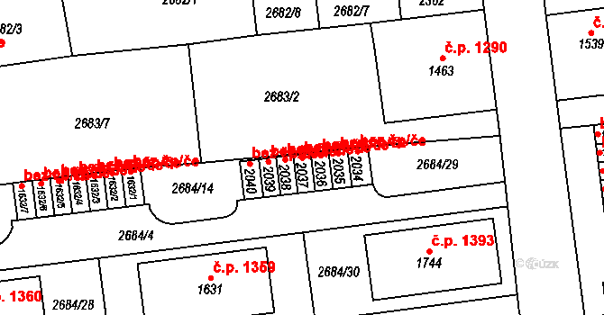 Choceň 39417913 na parcele st. 2037 v KÚ Choceň, Katastrální mapa