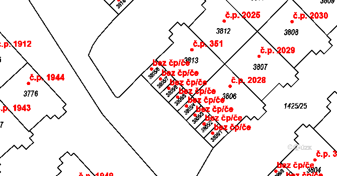 Šumperk 42008913 na parcele st. 3805/6 v KÚ Šumperk, Katastrální mapa