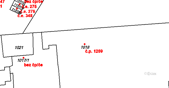 Moravský Krumlov 43339913 na parcele st. 1018/3 v KÚ Moravský Krumlov, Katastrální mapa