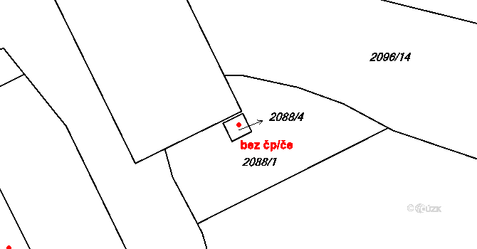 Chomutov 45046913 na parcele st. 2088/4 v KÚ Chomutov I, Katastrální mapa